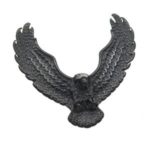 Stainless Steel eagle charm pendant black plated, approx 45-47mm [SSB0773]