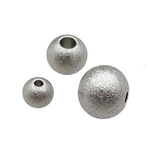Raw Round Stainless Steel Corrugated Beads, approx 8mm, 3mm hole [SSB0840-1038]