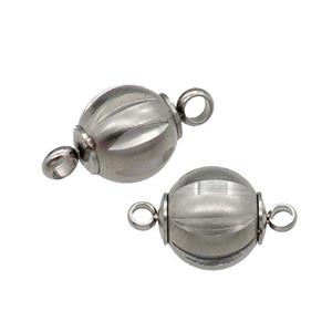 Raw Stainless Steel Connector Pumpkin, approx 10mm dia [SSB0841-10MM]