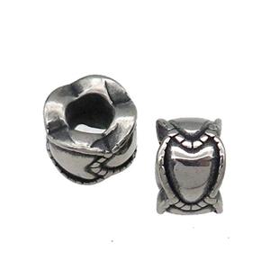 Stainless Steel Tube Beads Antique Silver, approx 10.5mm, 5mm hole [SSB0844]