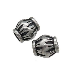 Stainless Steel Rondelle Beads Antique Silver, approx 10-11.5mm, 5mm hole [SSB0846]