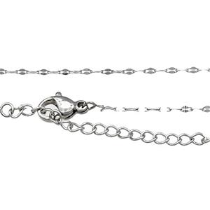 Raw Stainless Steel Necklace Chain, approx 1mm, 44-49cm length [SSB0860]