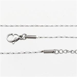 Raw Stainless Steel Necklace Chain, approx 1mm, 44-49cm length [SSB0883]