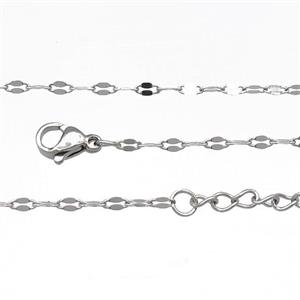 Raw Stainless Steel Necklace Chain, approx 2mm, 44-49cm length [SSB0893]