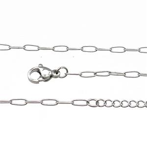 Raw Stainless Steel Necklace Chain, approx 2.2-5mm, 44-49cm length [SSB0895]