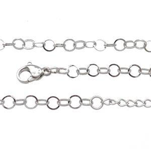 Raw Stainless Steel Necklace Chain, approx 4mm, 44-49cm length [SSB0923]