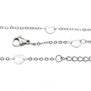 Raw Stainless Steel Necklace Chain, approx 5-6mm, 1.5x2mm, 44-49cm length [SSB0927]