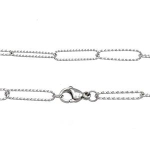 Raw Stainless Steel Necklace Chain, approx 5-20mm, 50cm length [SSB0933]