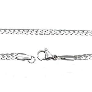 Raw Stainless Steel Necklace Chain, approx 4.2mm, 50cm length [SSB0935]
