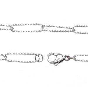 Raw Stainless Steel Necklace Chain, approx 5-20mm, 50cm length [SSB0939]