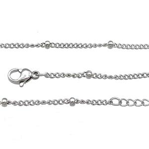 Raw Stainless Steel Necklace Chain, approx 1.8mm, 2.8mm, 44-49cm length [SSB0941]