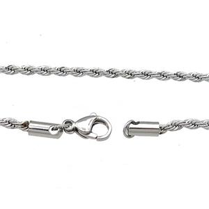 Raw Stainless Steel Necklace Chain, approx 3mm, 50cm length [SSB0953]