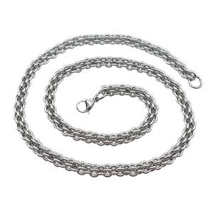 Raw Stainless Steel Necklace, approx 7mm, 54cm length [SSB0964]