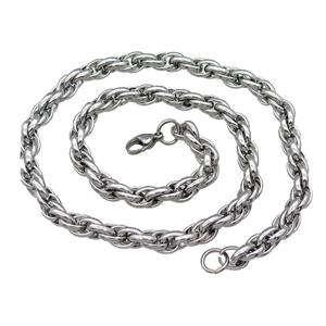 Raw Stainless Steel Necklace, approx 8mm, 54cm length [SSB0979]