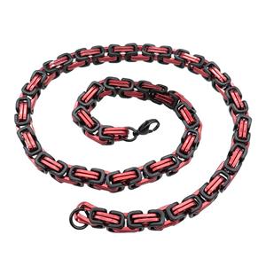 Stainless Steel Necklace Black Plated, approx 8mm, 54cm length [SSB0999]