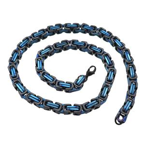 Stainless Steel Necklace Black Plated, approx 8mm, 54cm length [SSB1000]