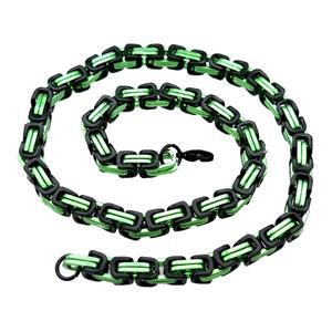 Stainless Steel Necklace Black Plated, approx 8mm, 54cm length [SSB1001]