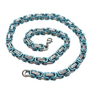 Raw Stainless Steel Necklace, approx 8mm, 54cm length [SSB1003]