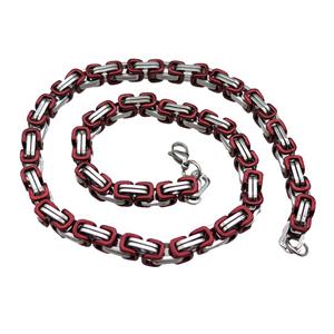 Raw Stainless Steel Necklace, approx 8mm, 54cm length [SSB1005]