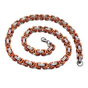 Raw Stainless Steel Necklace, approx 8mm, 54cm length [SSB1006]
