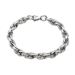 Raw Stainless Steel Bracelet, approx 8mm, 21cm length [SSB1024]