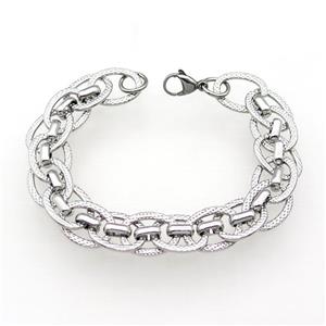 Raw Stainless Steel Bracelet, approx 13mm, 21cm length [SSB1028]