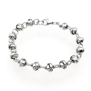 Raw Stainless Steel Bracelet, approx 7.5mm, 21cm length [SSB1029]