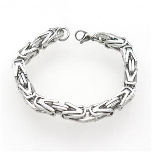 Raw Stainless Steel Bracelet, approx 8mm, 21cm length [SSB1030]