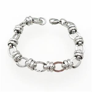 Raw Stainless Steel Bracelet, approx 10mm, 21cm length [SSB1035]