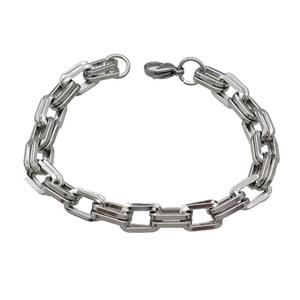 Raw Stainless Steel Bracelet, approx 8mm, 21cm length [SSB1052]