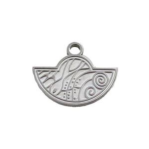 Raw Stainless Steel Charm Pendant, approx 9-15mm [SSB1098]