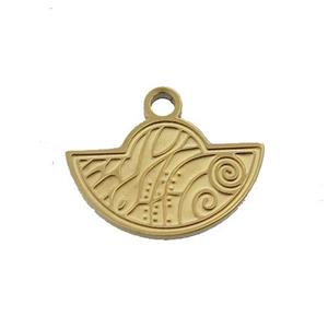 Stainless Steel Charm Pendant Gold Plated, approx 9-15mm [SSB1099]