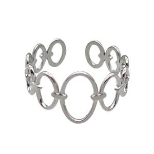 Raw Stainless Steel Ring, approx 6.5-11mm, 18mm dia [SSB1108]