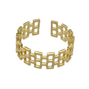 Stainless Steel Ring Gold Plated, approx 7mm, 18mm dia [SSB1111]