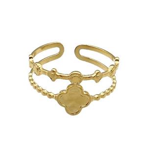 Stainless Steel Ring Gold Plated, approx 10mm, 18mm dia [SSB1135]