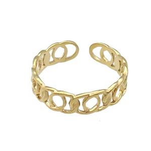 Stainless Steel Ring Gold Plated, approx 5mm, 18mm dia [SSB1149]