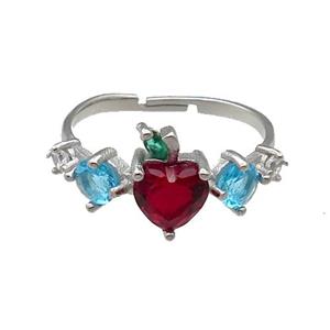 Stainless Steel Ring Heart Raw, approx 9mm, 18mm dia [SSB1150]