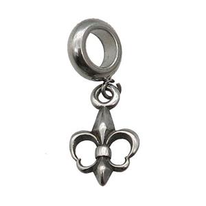 Stainless Steel Pendant Antique Silver, approx 10-13mm, 9mm, 5mm hole [SSB1169]