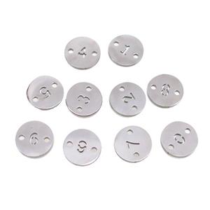 Raw Stainless Steel Circle Connector Mix Number, approx 10mm dia [SSB1257]