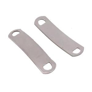 Raw Stainless Steel Connector Bend Rectangle, approx 10-40mm [SSB1305]