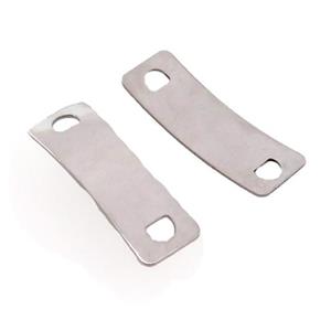 Raw Stainless Steel Connector Bend Rectangle, approx 14-42mm [SSB1306]