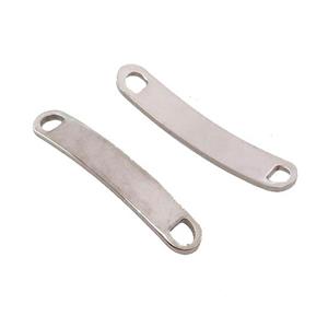 Raw Stainless Steel Connector Bend Rectangle, approx 6-35mm [SSB1307]