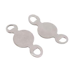 Raw Stainless Steel Connector Circle, approx 10-17-42mm [SSB1310]