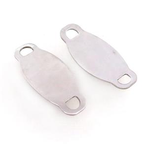 Raw Stainless Steel Connector Bend Rectangle, approx 18-41mm [SSB1311]