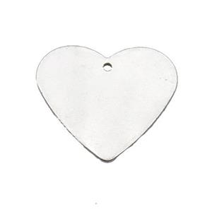 Raw Stainless Steel Heart Pendant, approx 27mm [SSB1313]