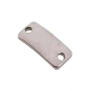 Raw Stainless Steel Connector Bend Rectangle, approx 9-20mm [SSB1318]