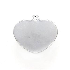 Raw Stainless Steel Heart Pendant, approx 25mm [SSB1323]