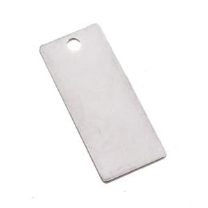 Raw Stainless Steel Rectangle Pendant, approx 12-28mm [SSB1325]