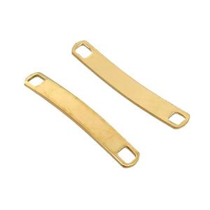 Stainless Steel Connector Bend Rectangle Gold Plated, approx 5-33mm [SSB1327]