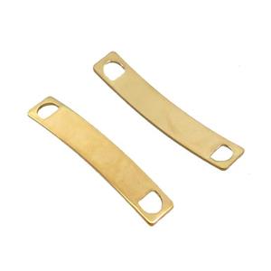 Stainless Steel Connector Bend Rectangle Gold Plated, approx 7-38mm [SSB1328]